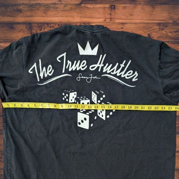 Vintage Y2k Sean John Streetwear Shirt Dice The True Hustler Short Sleeve XXL - Picture 6 of 6